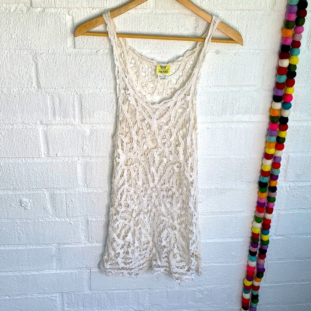 Free People Intimately Crochet Swim Cover Dress XS
